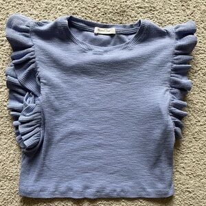 Mustard Seed Lavender Ruffled Top